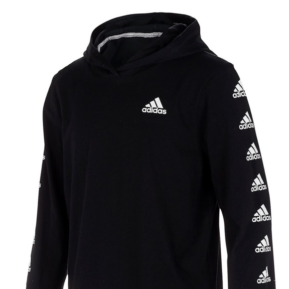 adidas Other - Adidas Little Boys Long Sleeve Badge Of Sport Sleeve Hooded T-Shirt
